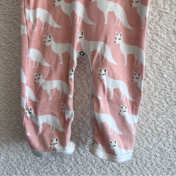 Milkbarn‎ Baby Fox Pink 100% Organic Cotton One Piece Romper Size 3-6 Months - Picture 5 of 8